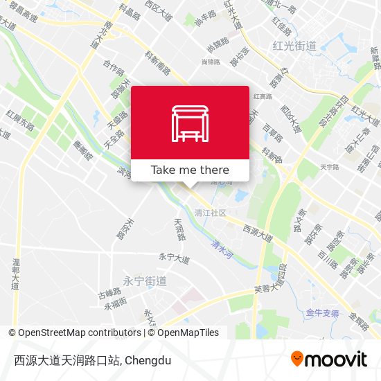 西源大道天润路口站 map