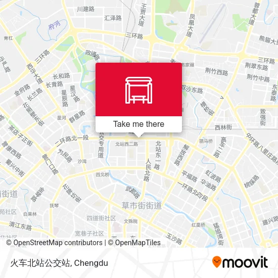 火车北站公交站 map