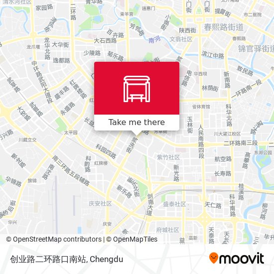 创业路二环路口南站 map