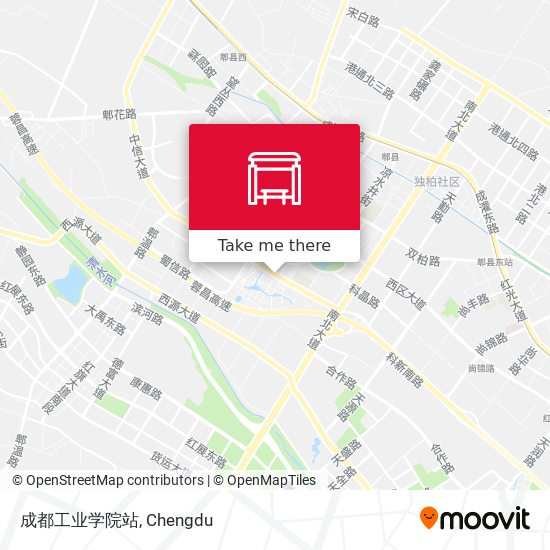 成都工业学院站 map