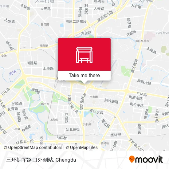 三环拥军路口外侧站 map