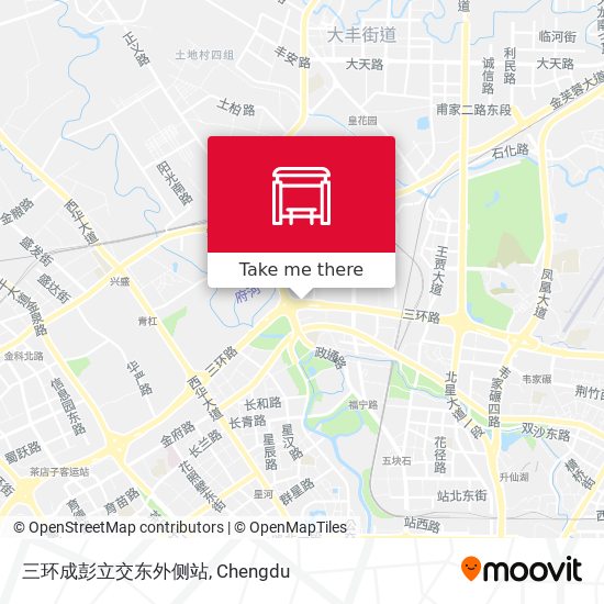 三环成彭立交东外侧站 map