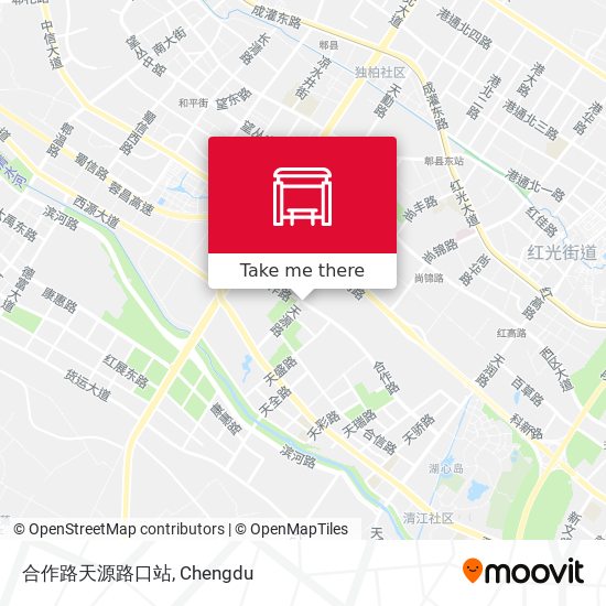 合作路天源路口站 map