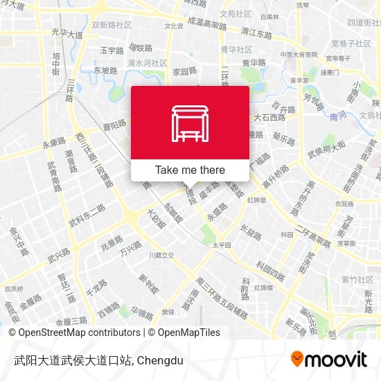 武阳大道武侯大道口站 map