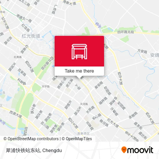 犀浦快铁站东站 map