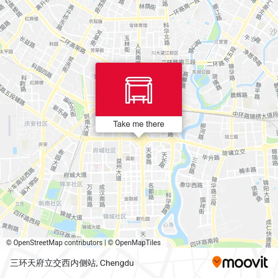 三环天府立交西内侧站 map