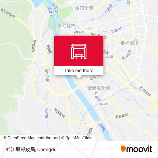 都江堰邮政局 map