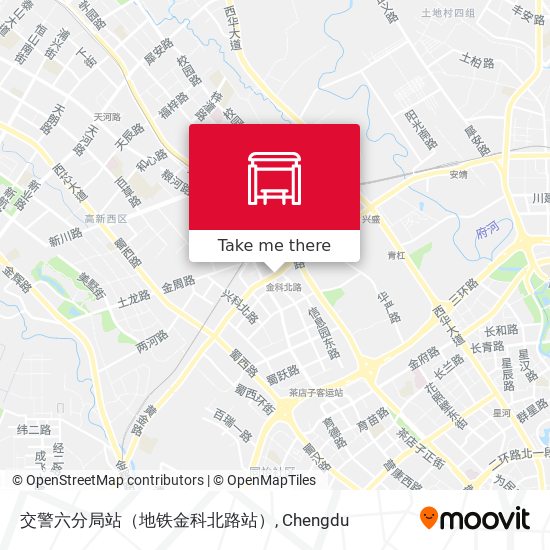 交警六分局站（地铁金科北路站） map