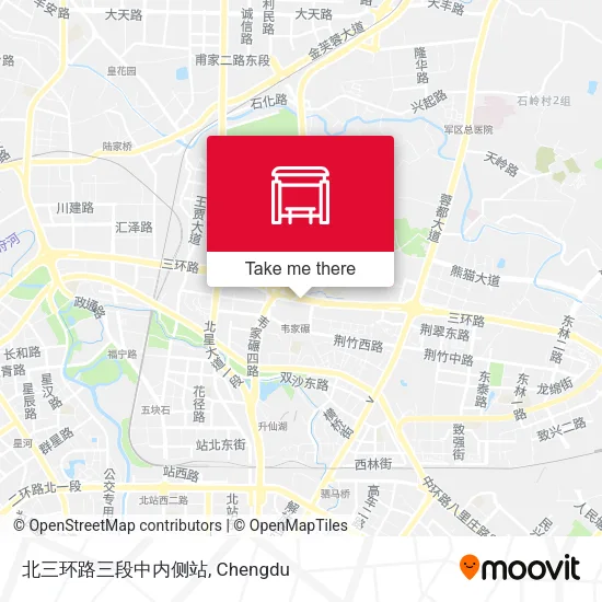 北三环路三段中内侧站 map