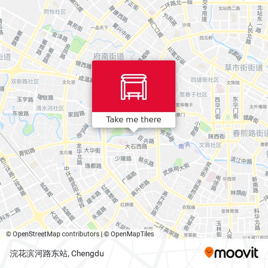 浣花滨河路东站 map