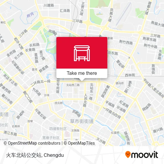 火车北站公交站 map