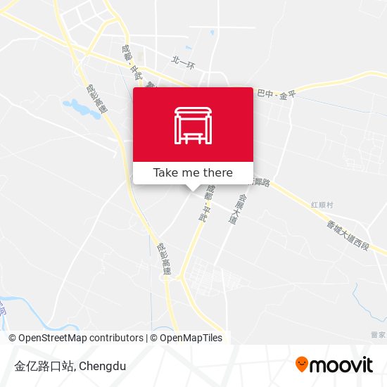 金亿路口站 map