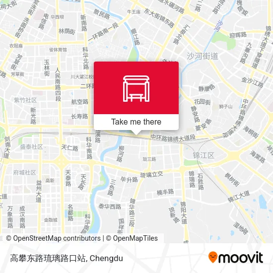 高攀东路琉璃路口站 map