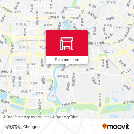 桦彩路站 map