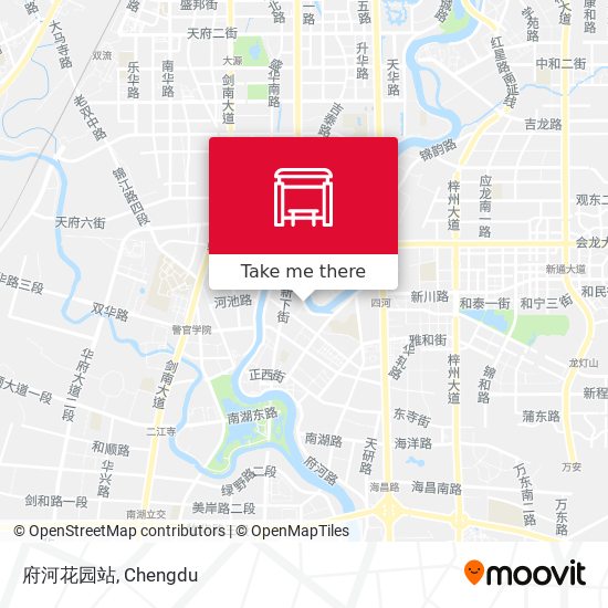 府河花园站 map