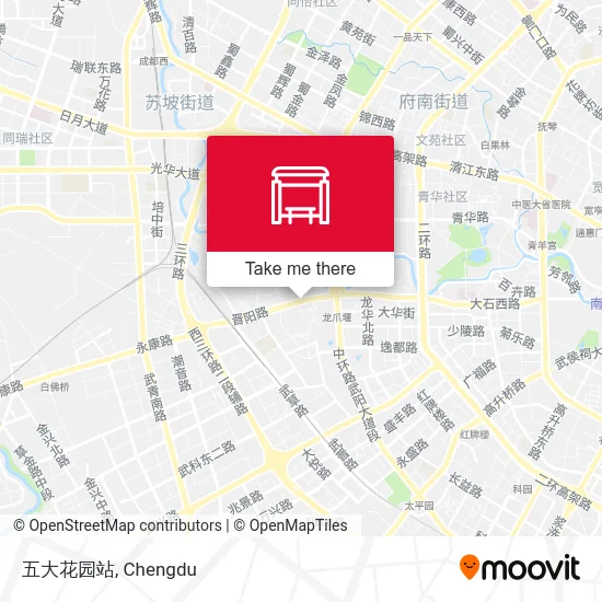 五大花园站 map