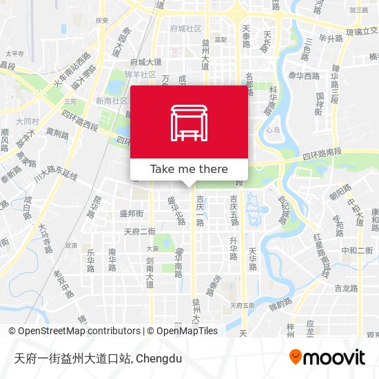 天府一街益州大道口站 map