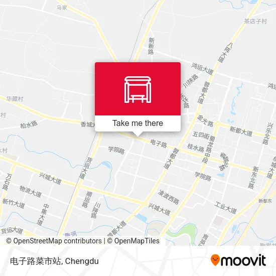 电子路菜市站 map