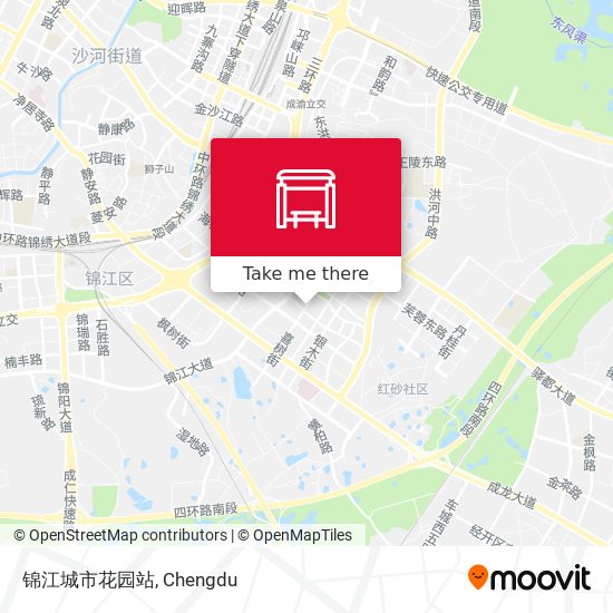 锦江城市花园站 map