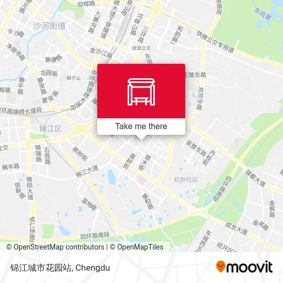 锦江城市花园站 map
