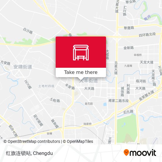 红旗连锁站 map