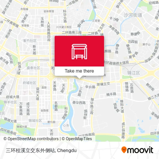 三环桂溪立交东外侧站 map