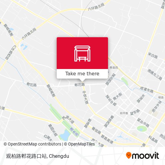 观柏路郫花路口站 map