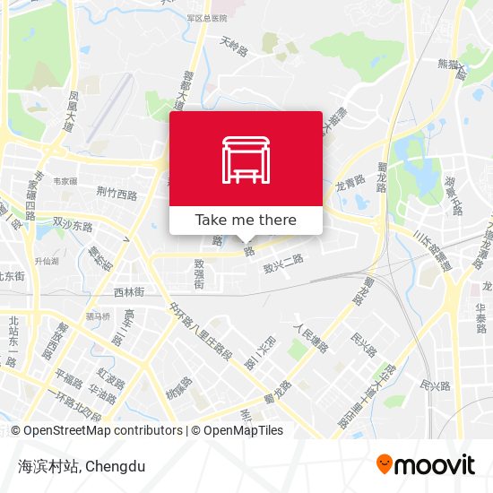 海滨村站 map