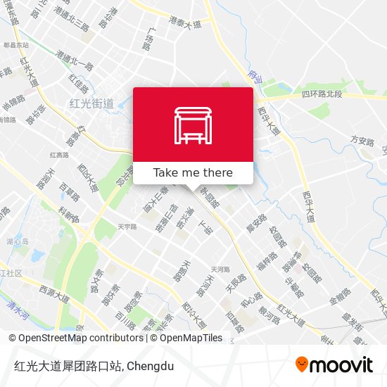 红光大道犀团路口站 map