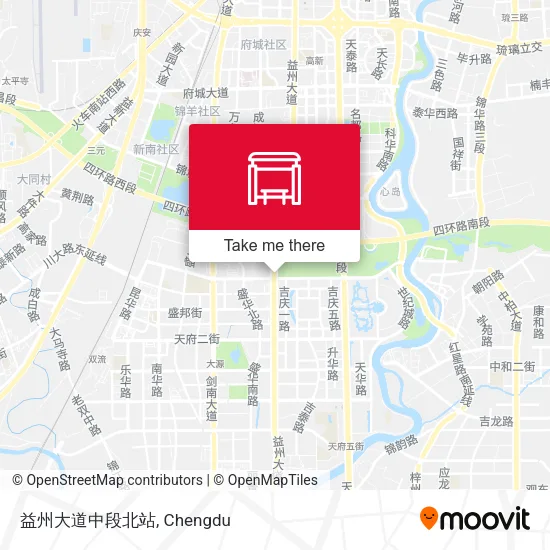 益州大道中段北站 map