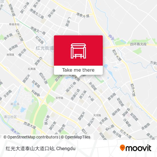 红光大道泰山大道口站 map