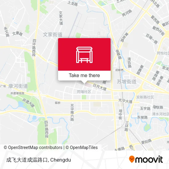 成飞大道成温路口 map