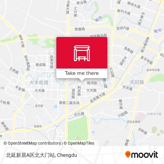 北延新居A区北大门站 map