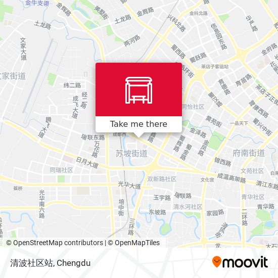 清波社区站 map