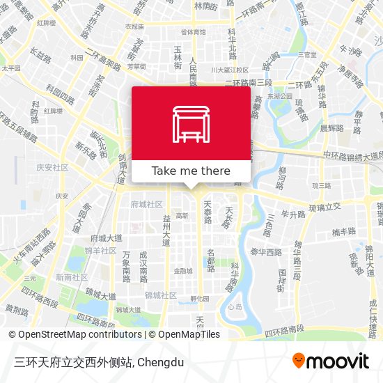 三环天府立交西外侧站 map