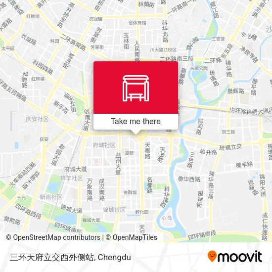 三环天府立交西外侧站 map
