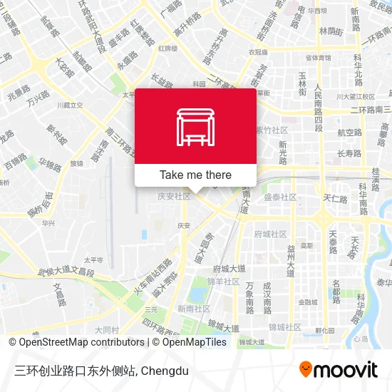 三环创业路口东外侧站 map