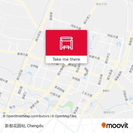 新都花园站 map