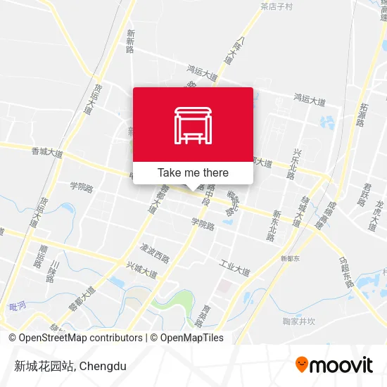 新城花园站 map