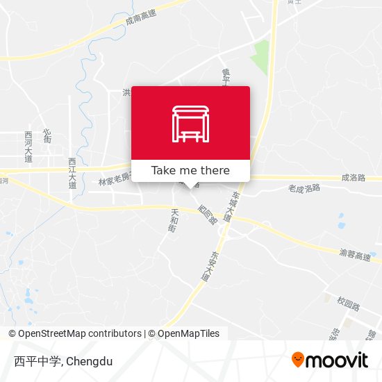 西平中学 map