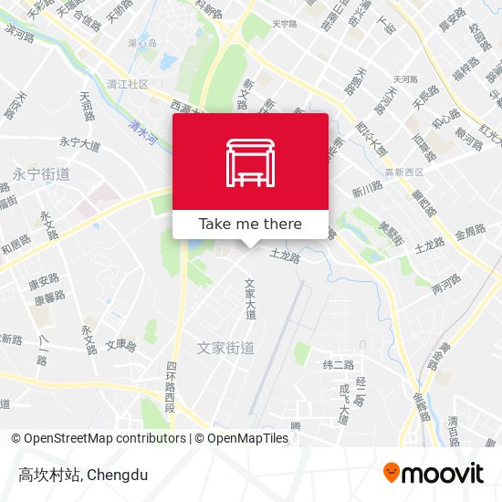 高坎村站 map