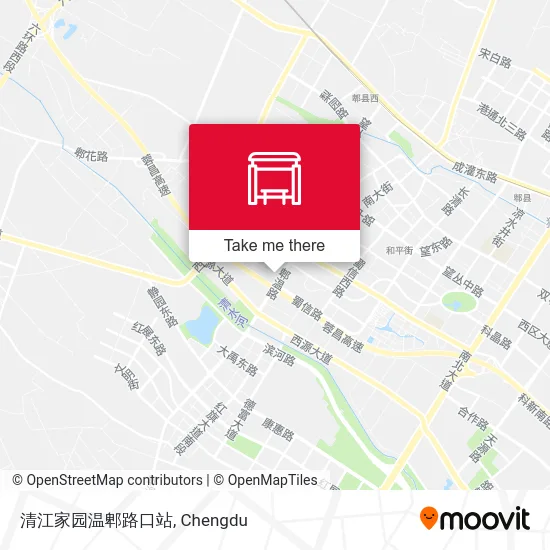 清江家园温郫路口站 map