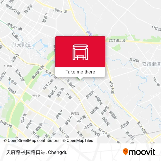 天府路校园路口站 map