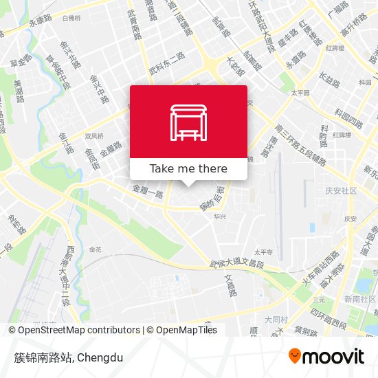 簇锦南路站 map