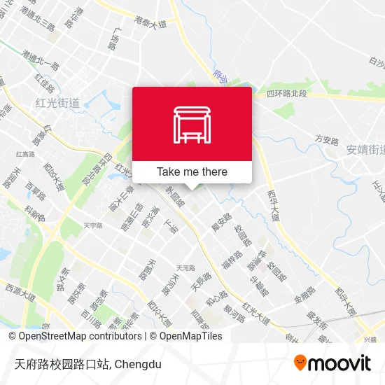 天府路校园路口站 map