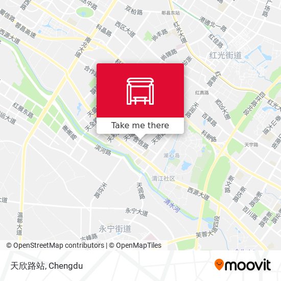 天欣路站 map
