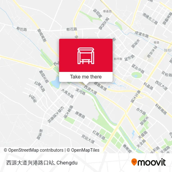 西源大道兴港路口站 map