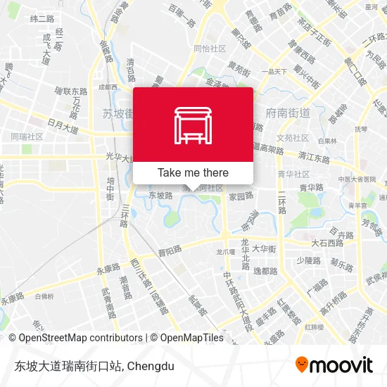 东坡大道瑞南街口站 map