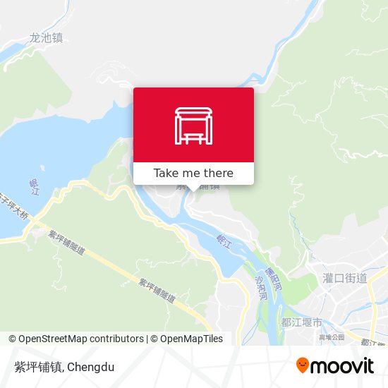紫坪铺镇 map