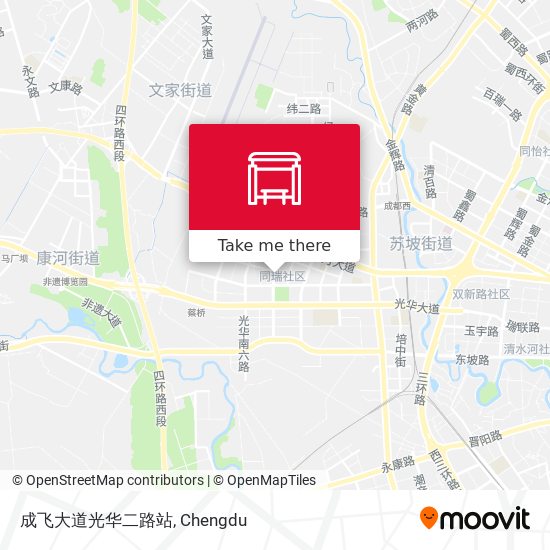 成飞大道光华二路站 map